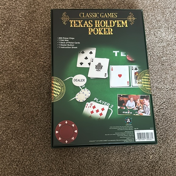 Brand New Never Played Texas Hold’em Poker Set Game - Picture 2 of 2